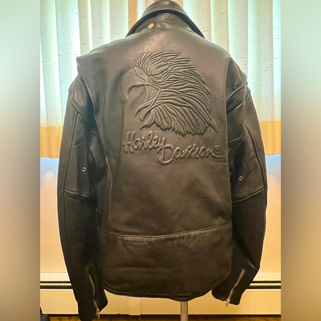 Rare Vintage Thick Harley Davidson Riding Leather Jacket